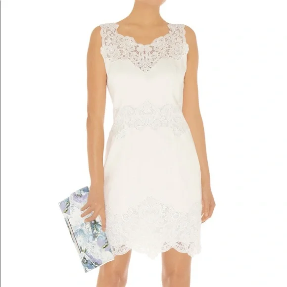 chinese dress ladies Women Size 6 Karen Millen Dusty Pink Lace, Embroidered Sheath Dress – VIDA  STYLE SHOP main image 1